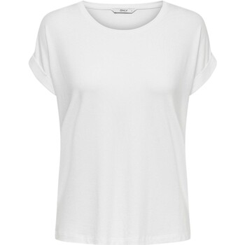 textil Dam T-shirts Only CAMISETA MUJER MOSTER  1506662 Vit