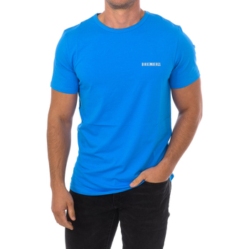 textil Herr T-shirts Bikkembergs BKK2MTS01-BLUE Blå