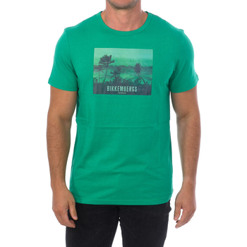 textil Herr T-shirts Bikkembergs BKK2MTS06-GREEN Grön
