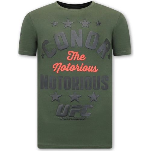 textil Herr T-shirts Local Fanatic The Notorious Conor Prin Men UFC Grön