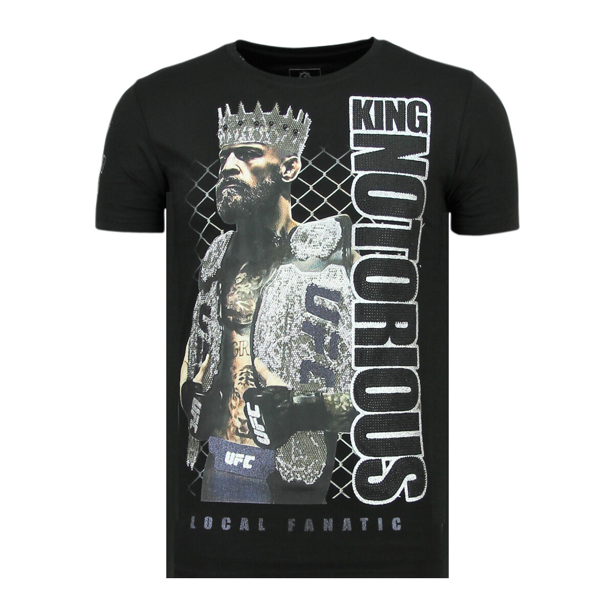 textil Herr T-shirts Local Fanatic King Notorious Slim Fit Z Svart