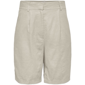 textil Dam Shorts / Bermudas Only Caro HW Long Shorts - Silver Lining Beige