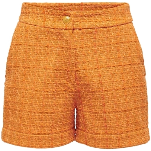 textil Dam Shorts / Bermudas Only Billie Boucle Shorts - Apricot Orange