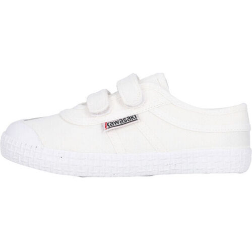 Skor Sneakers Kawasaki Original Kids Shoe W/velcro K202432-ES 1002S White Solid Vit
