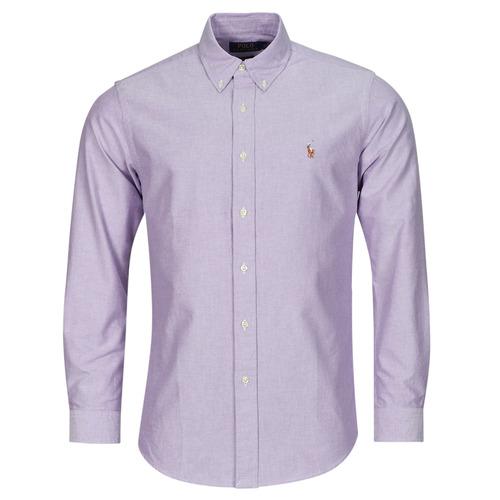 textil Herr Långärmade skjortor Polo Ralph Lauren CHEMISE COUPE DROITE EN OXFORD Violett