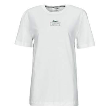textil Dam T-shirts Lacoste TH1147 Vit
