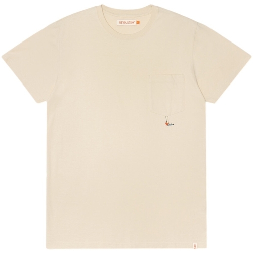 textil Herr T-shirts & Pikétröjor Revolution Regular T-Shirt 1330 SWI - Off White Vit