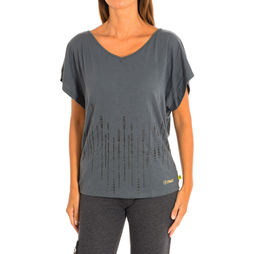 textil Dam T-shirts & Pikétröjor Zumba Z1T00463-GRIS Flerfärgad