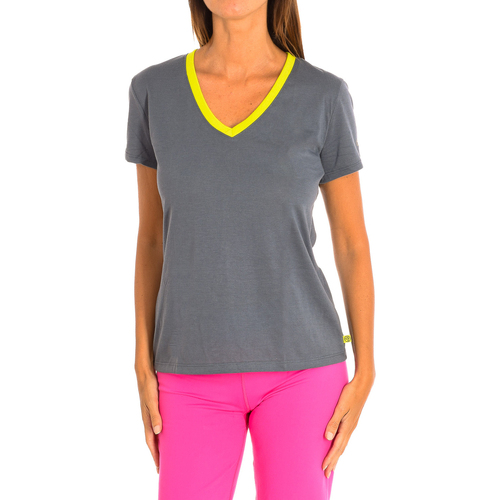 textil Dam T-shirts Zumba Z1T00506-GRIS Flerfärgad