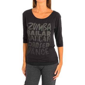 textil Dam T-shirts & Pikétröjor Zumba Z1T00684-NEGRO Grå
