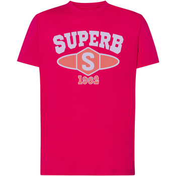 textil Herr T-shirts Superb 1982 SPRBCA-2201-PINK Rosa