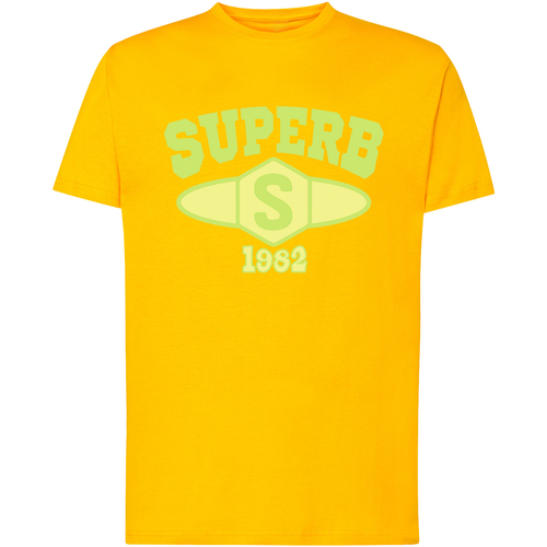 textil Herr T-shirts Superb 1982 SPRBCA-2201-YELLOW Gul