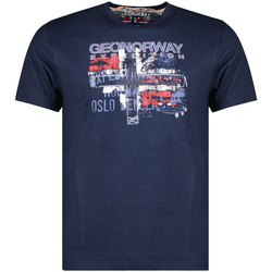 textil Herr T-shirts Geographical Norway SU1325HGN-NAVY Blå