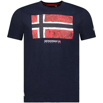 textil Herr T-shirts Geographical Norway SW1239HGNO-NAVY Blå