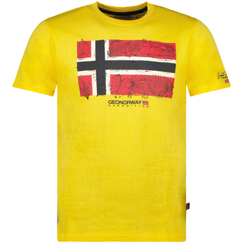 textil Herr T-shirts Geographical Norway SW1239HGNO-LEMON Gul