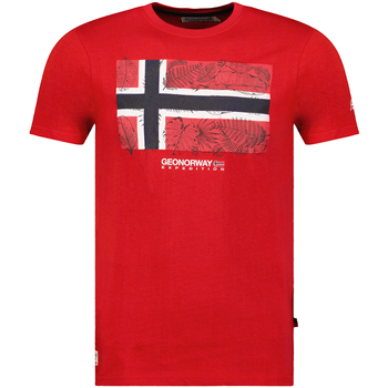 textil Herr T-shirts Geographical Norway SW1239HGNO-RED Röd