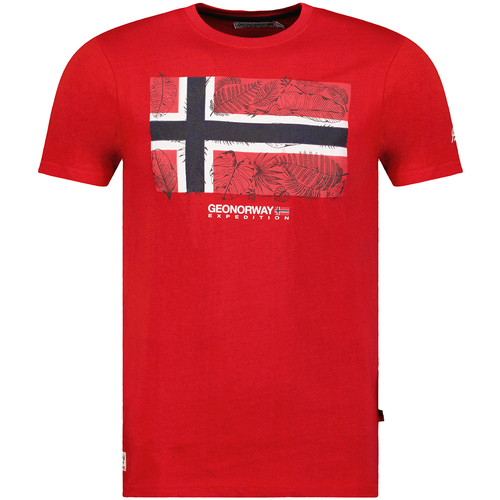 textil Herr T-shirts Geo Norway SW1239HGNO-RED Röd