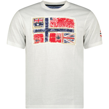 textil Herr T-shirts Geographical Norway SW1245HGN-WHITE Vit