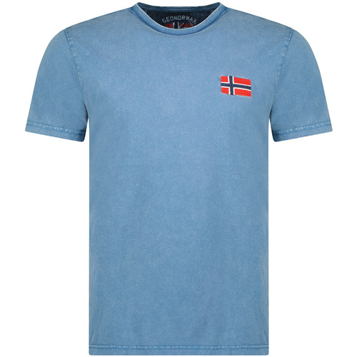 textil Herr T-shirts Geographical Norway SW1269HGNO-BLUE Blå