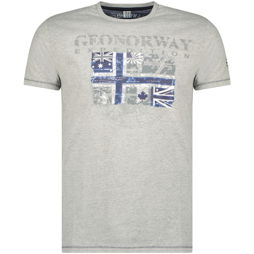 textil Herr T-shirts Geographical Norway SW1270HGNO-BLENDED GREY Grå