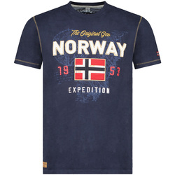 textil Herr T-shirts Geo Norway SW1304HGNO-NAVY Blå