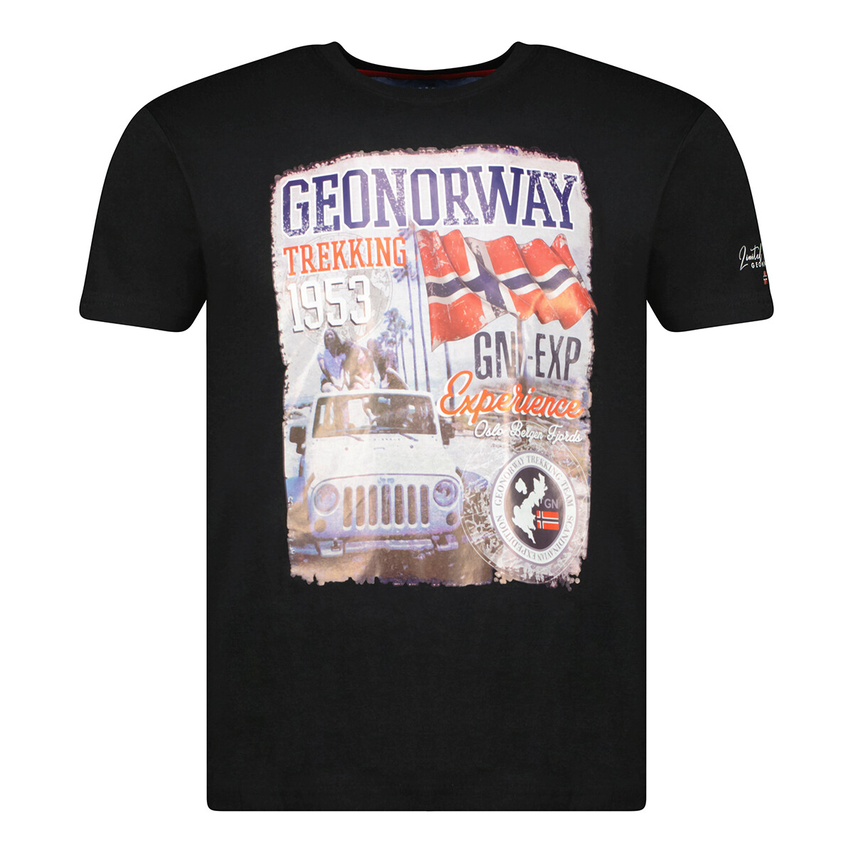textil Herr T-shirts Geo Norway SW1959HGNO-BLACK Svart