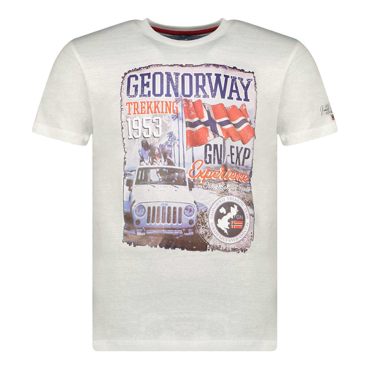 textil Herr T-shirts Geo Norway SW1959HGNO-WHITE Vit