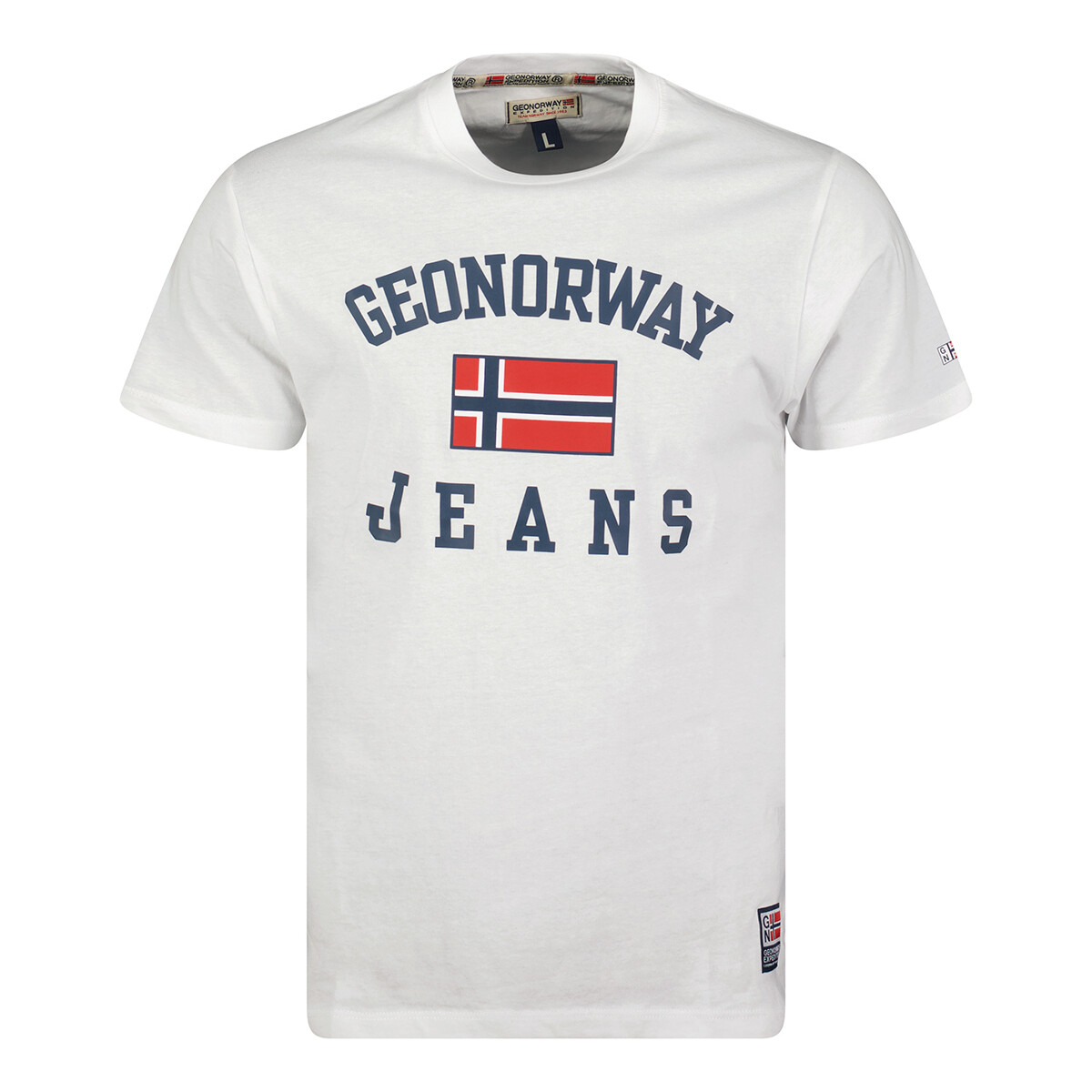 textil Herr T-shirts Geo Norway SX1044HGNO-WHITE Vit