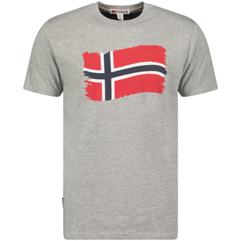 textil Herr T-shirts Geographical Norway SX1078HGN-BLENDED GREY Grå