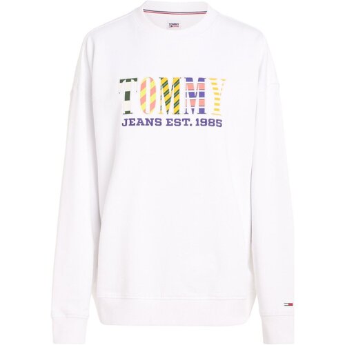 textil Dam Sweatshirts Tommy Jeans DW0DW16246 Vit