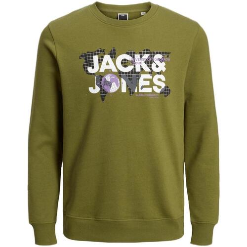 textil Herr Sweatshirts Jack & Jones  Grön