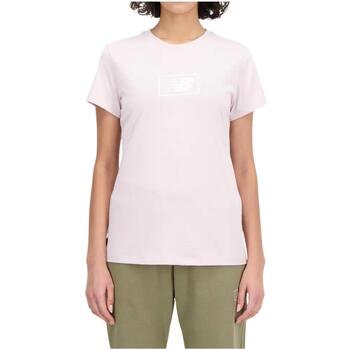textil Dam T-shirts New Balance  Violett