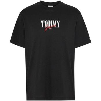 textil Dam T-shirts Tommy Hilfiger  Svart