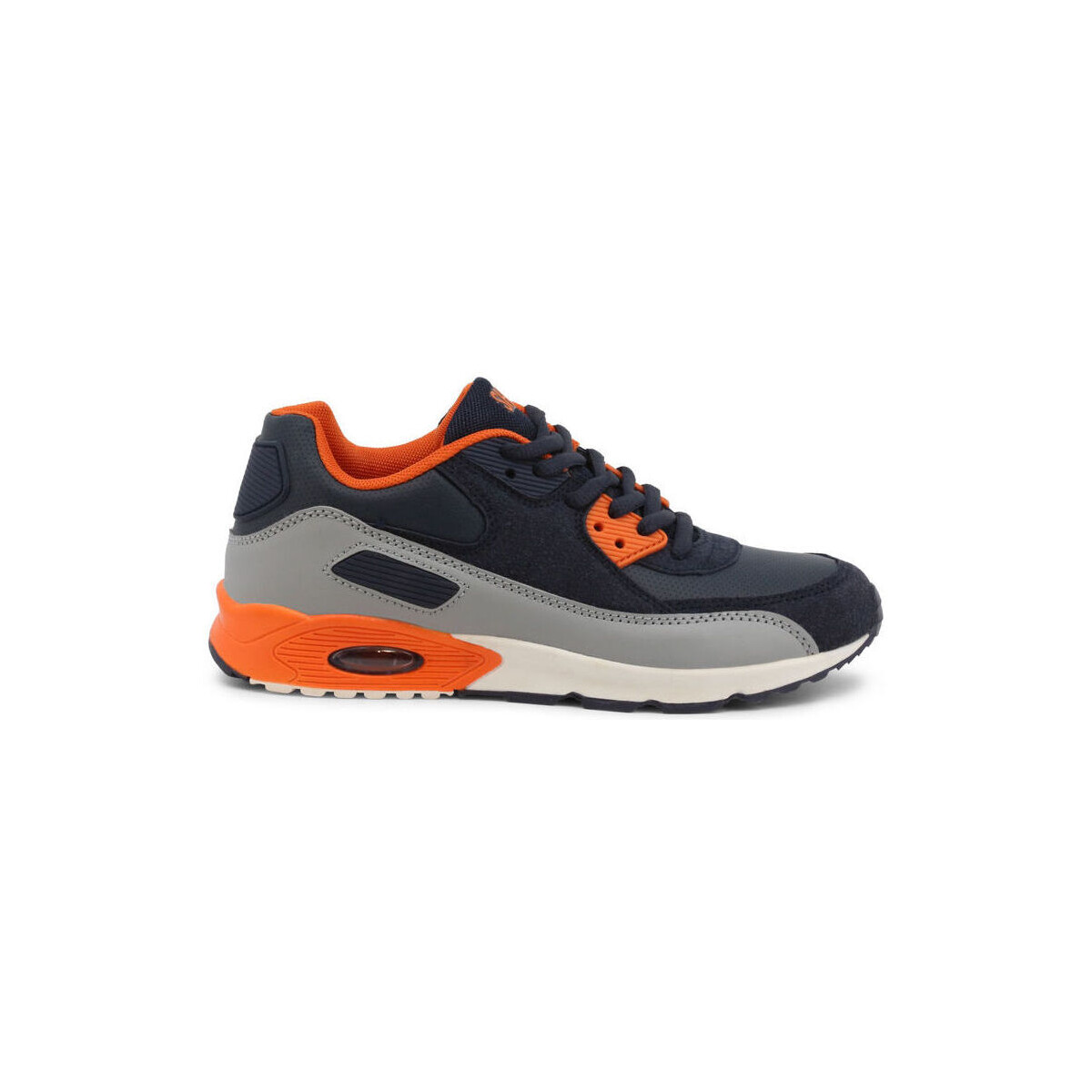 Skor Herr Sneakers Shone 005-001 Navy/Orange Blå