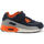 Skor Herr Sneakers Shone 005-001-V Navy/Orange Blå