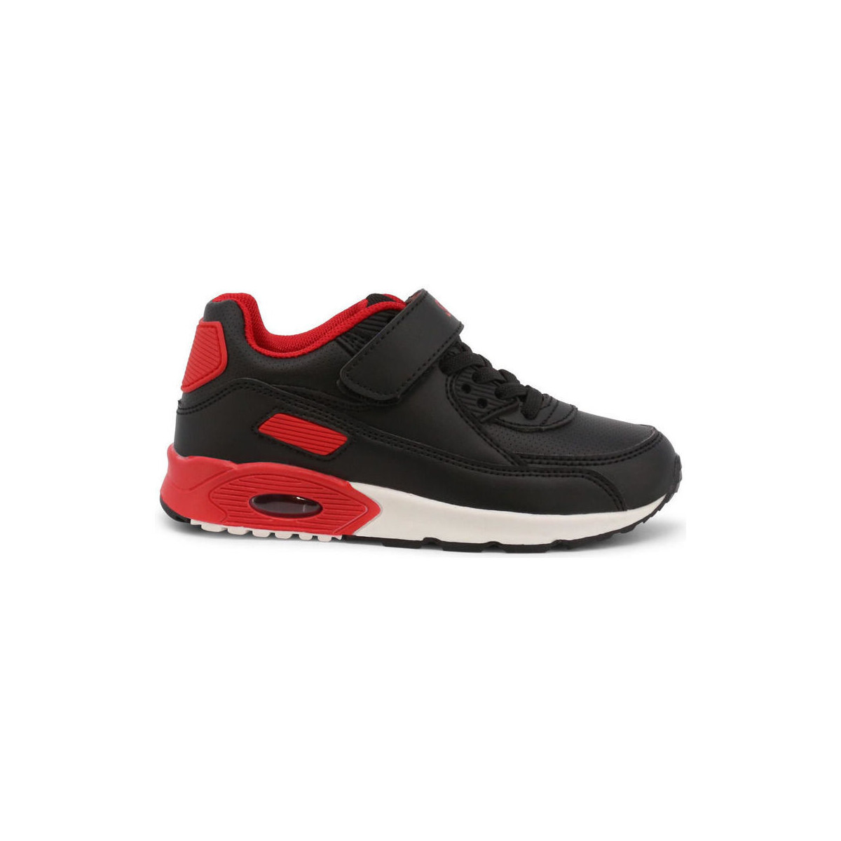 Skor Herr Sneakers Shone 005-001-V Black/Red Svart