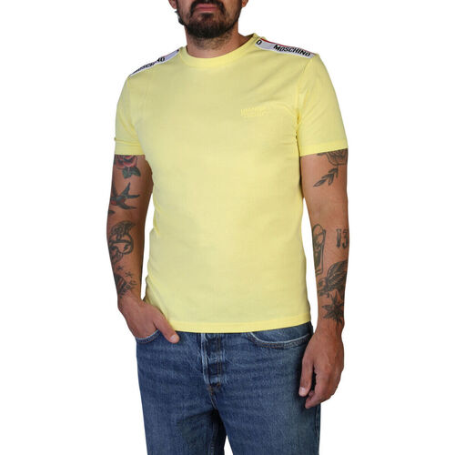 textil Herr T-shirts Moschino A0781-4305 A0021 Yellow Gul
