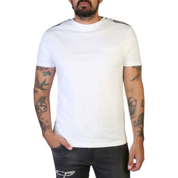 textil Herr T-shirts Moschino A0781-4305 A0001 White Vit