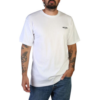 textil Herr T-shirts Moschino A0707-9412 A0001 White Vit