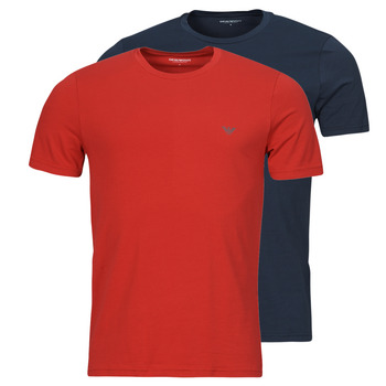 textil Herr T-shirts Emporio Armani ENDURANCE X2 Marin / Röd