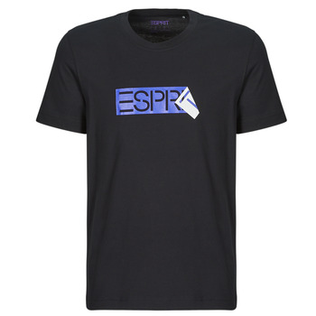 textil Herr T-shirts Esprit SUS LOGO TEE Svart