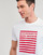 textil Herr T-shirts Esprit OCS LOGO STRIPE Vit