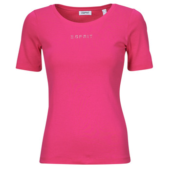 textil Dam T-shirts Esprit TSHIRT SL Rosa