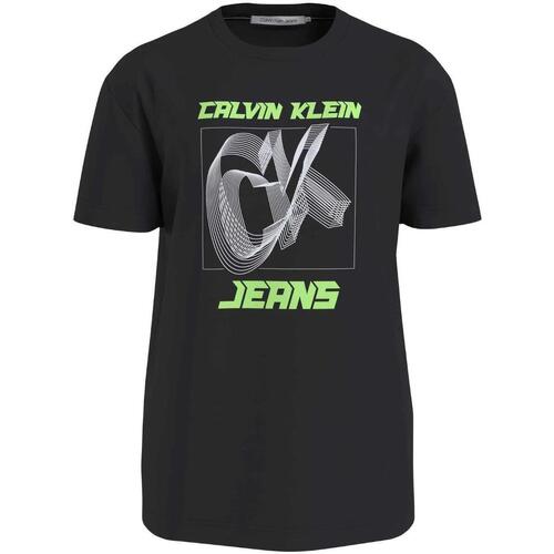 textil Herr T-shirts Calvin Klein Jeans  Svart