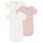 textil Flickor Pyjamas/nattlinne Petit Bateau LOT X3 Rosa / Beige