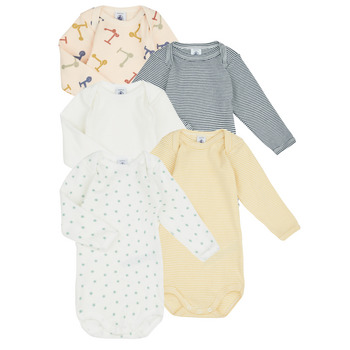 textil Barn Pyjamas/nattlinne Petit Bateau BODY US ML TROTINETTE X5 Flerfärgad