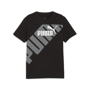 textil Pojkar T-shirts Puma PUMA POWER GRAPHIC TEE B Svart