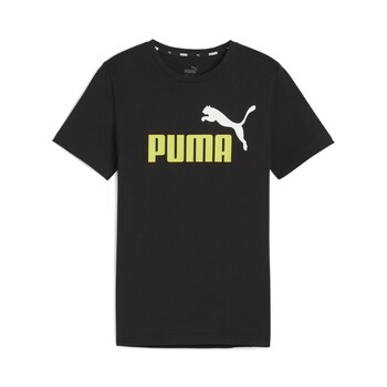 textil Pojkar T-shirts Puma ESS+ 2 COL LOGO TEE B Svart