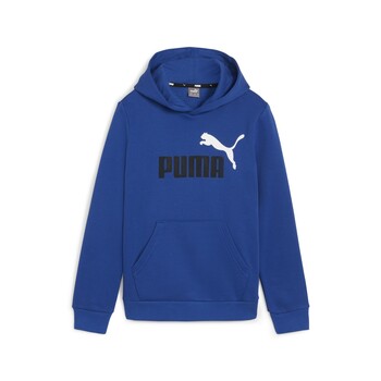 textil Pojkar Sweatshirts Puma ESS+ 2 COL BIG LOGO HOODIE FL B Blå