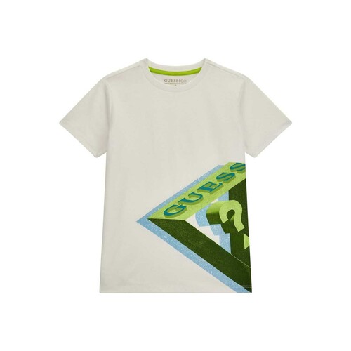 textil Pojkar T-shirts Guess L4RI00 Vit